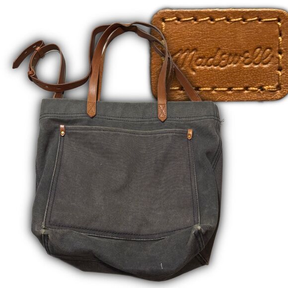 Madewell Handbags - Madewell Gray Canvas Transport Tote
